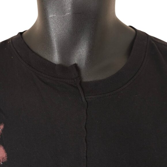 Affliction T Shirt Womens Size Medium Black Red Reed Stones Split Tie Dye SAMPLE - Picture 4 of 10